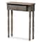Baxton Studio Noemie Country Cottage Farmhouse Brown Finished 1-Drawer Console Table 146-8183 - alternate 3